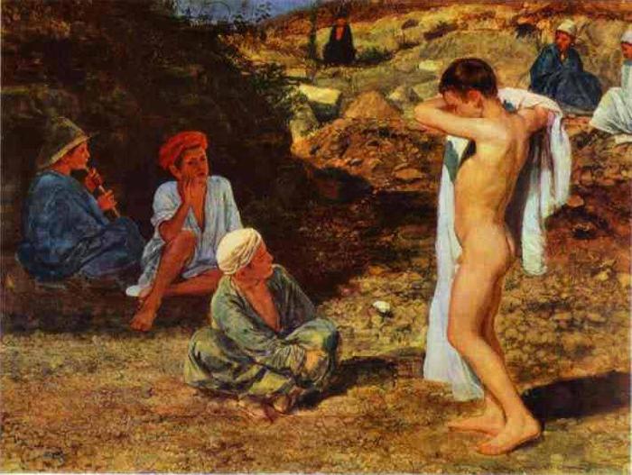Alexander Ivanov Seven boys France oil painting art